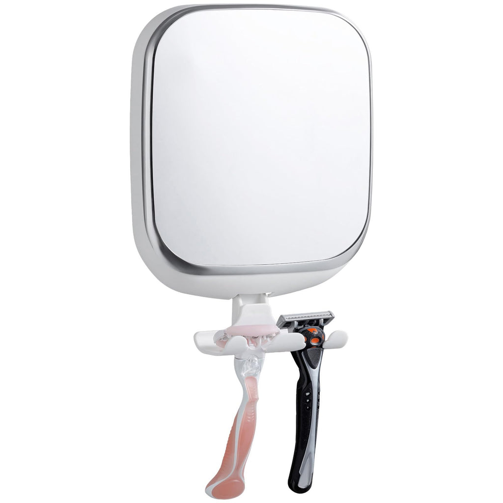 TAILI Shower Mirror Fogless for Shaving with Razor Holder – Fog Free Suction Mirrors, Removable & Shatterproof Anti-Fog Shower Mirror, Bathroom Shower Accessories for Men & Women, Black