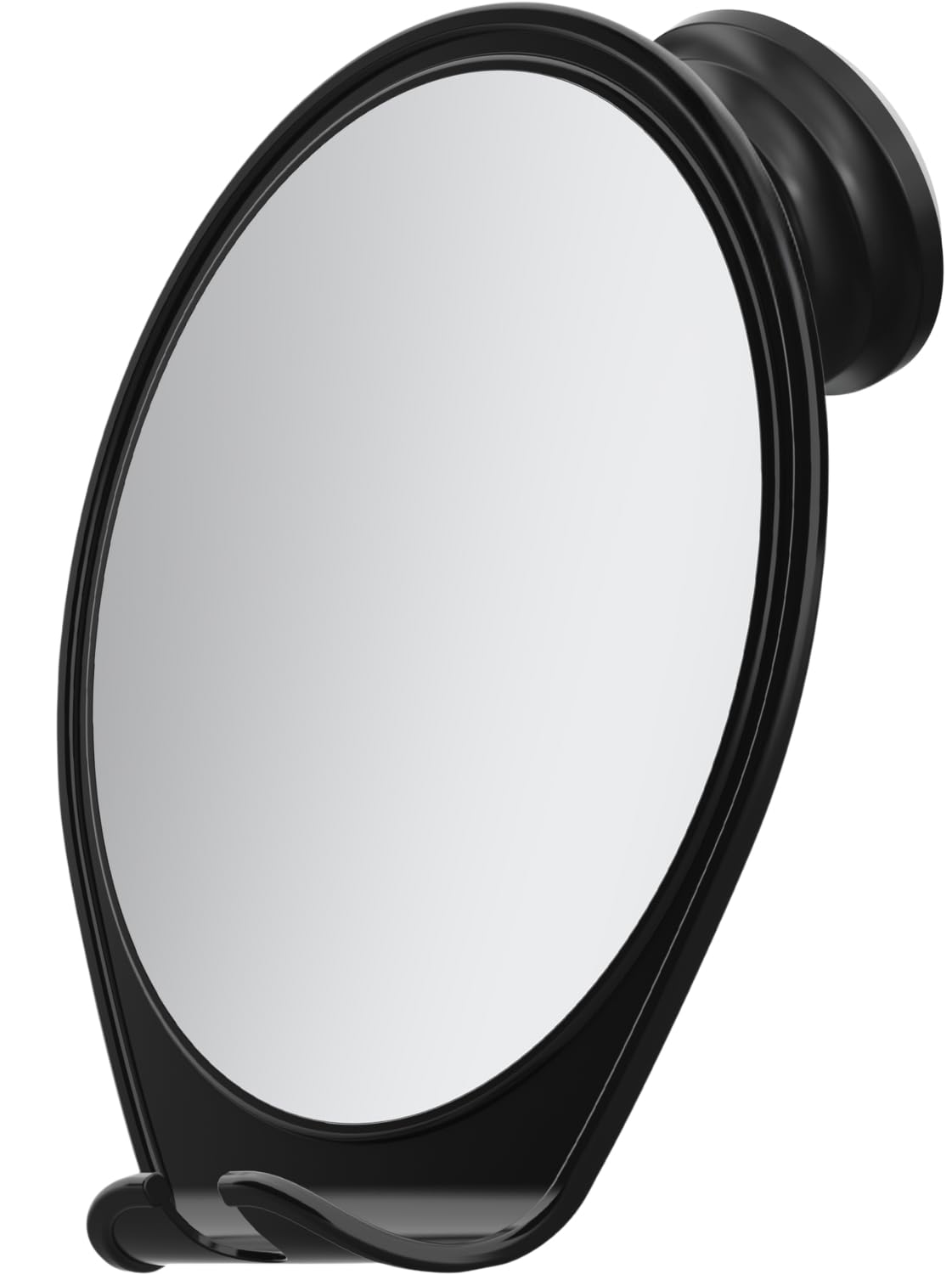 HONEYBULL Fogless Shower Mirror with Suction Mount & Swivel – Anti-Fog Acrylic Bathroom Mirror for Shaving – Built-in Razor Holder, Easy Install, Home Shower Accessory (White)
