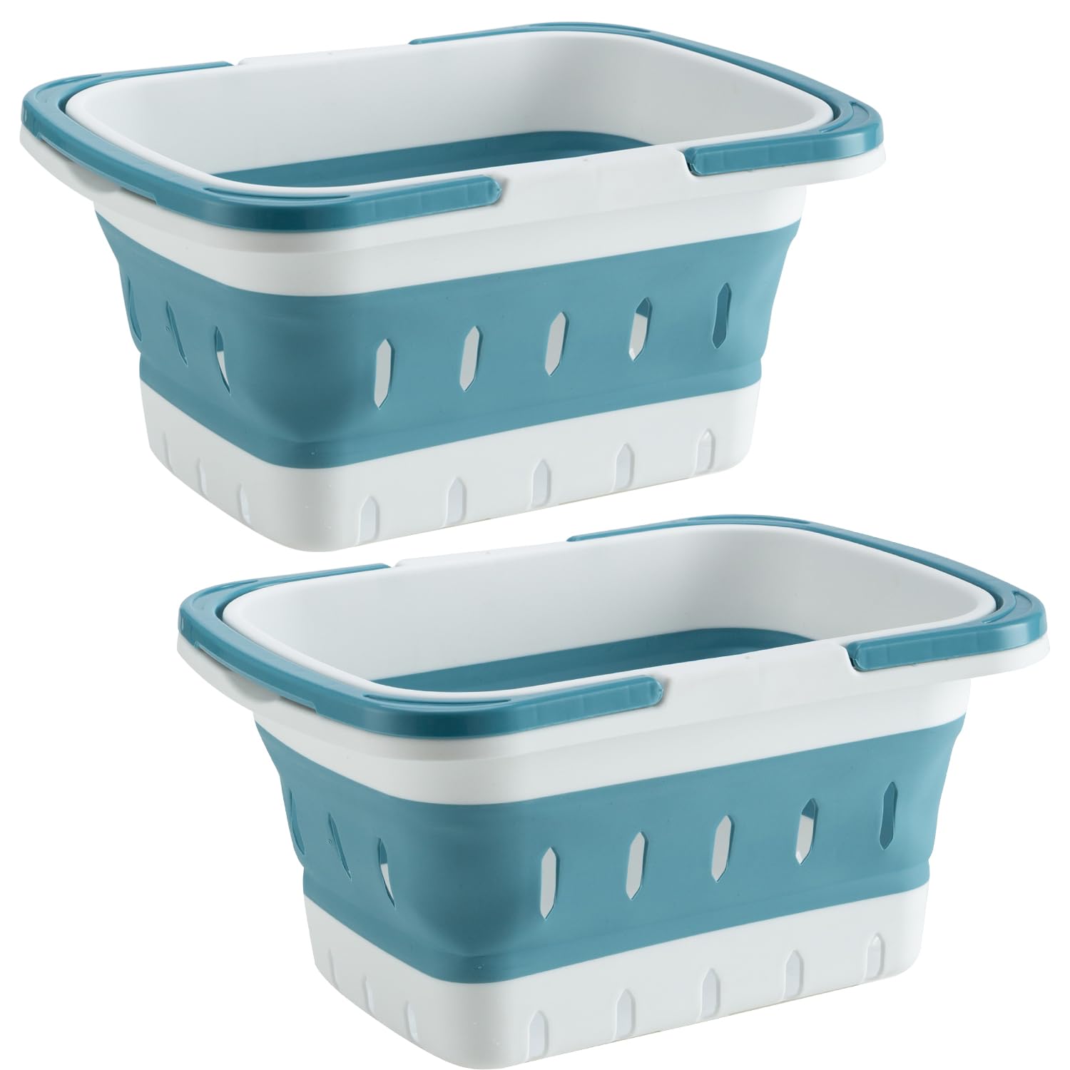 Portable Shower Caddy Tote, Plastic Storage Collapsible Caddy Basket with Handles, Box Organizer Bin for Bathroom, Kitchen, College Dorm,Gym (Grey 1 pack)