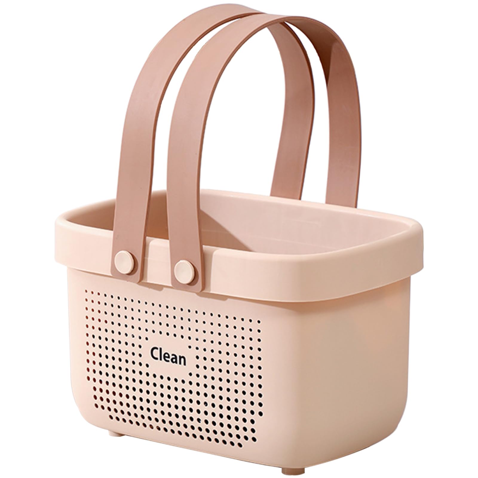 JiatuA Plastic Storage Basket with Handle Portable Shower Caddy Tote Organizer Basket Bin for Bathroom Kitchen Dorm Room Bedroom, Green