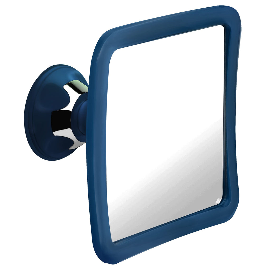 MIRRORVANA Fogless Shower Mirror for Shaving with Upgraded Suction, Anti Fog Shatterproof Surface and 360° Swivel, No Magnification, 6.3" x 6.3" (Chrome)