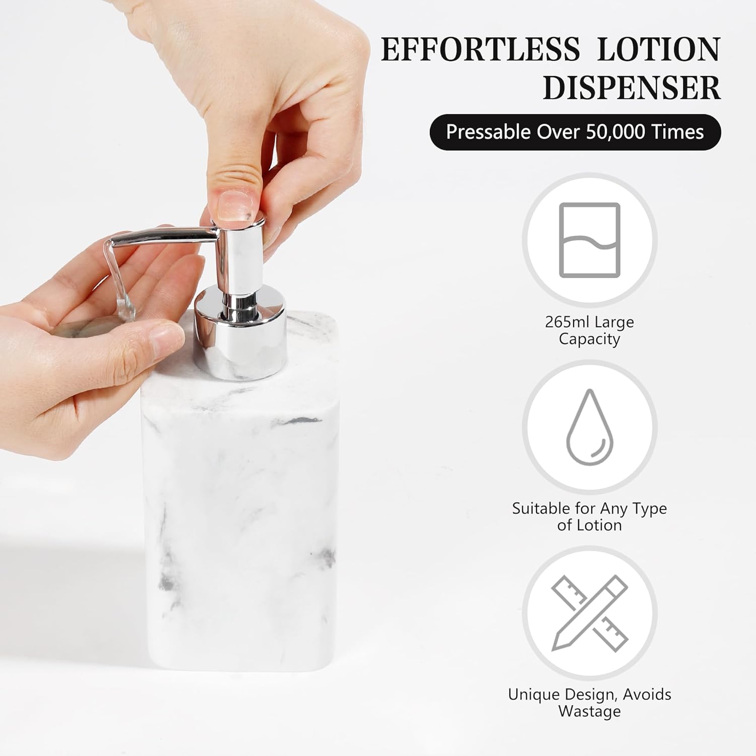 YMXYJM Bathroom Accessories Set, 4 Pcs Bathroom Accessory Set, Soap Dispenser, Toothbrush Holder, Qtip Holder Set, Bathroom Sets Complete, Bathroom Sink Set for Modern Home Decor, White