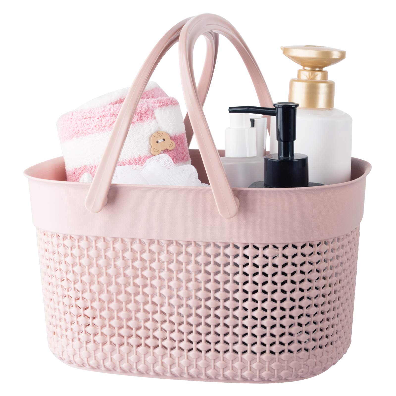 Blue Portable Plastic Shower Caddy Basket with Handles Multi-Purpose Storage Tote for Dorm Gym Camp Kitchen Bathroom