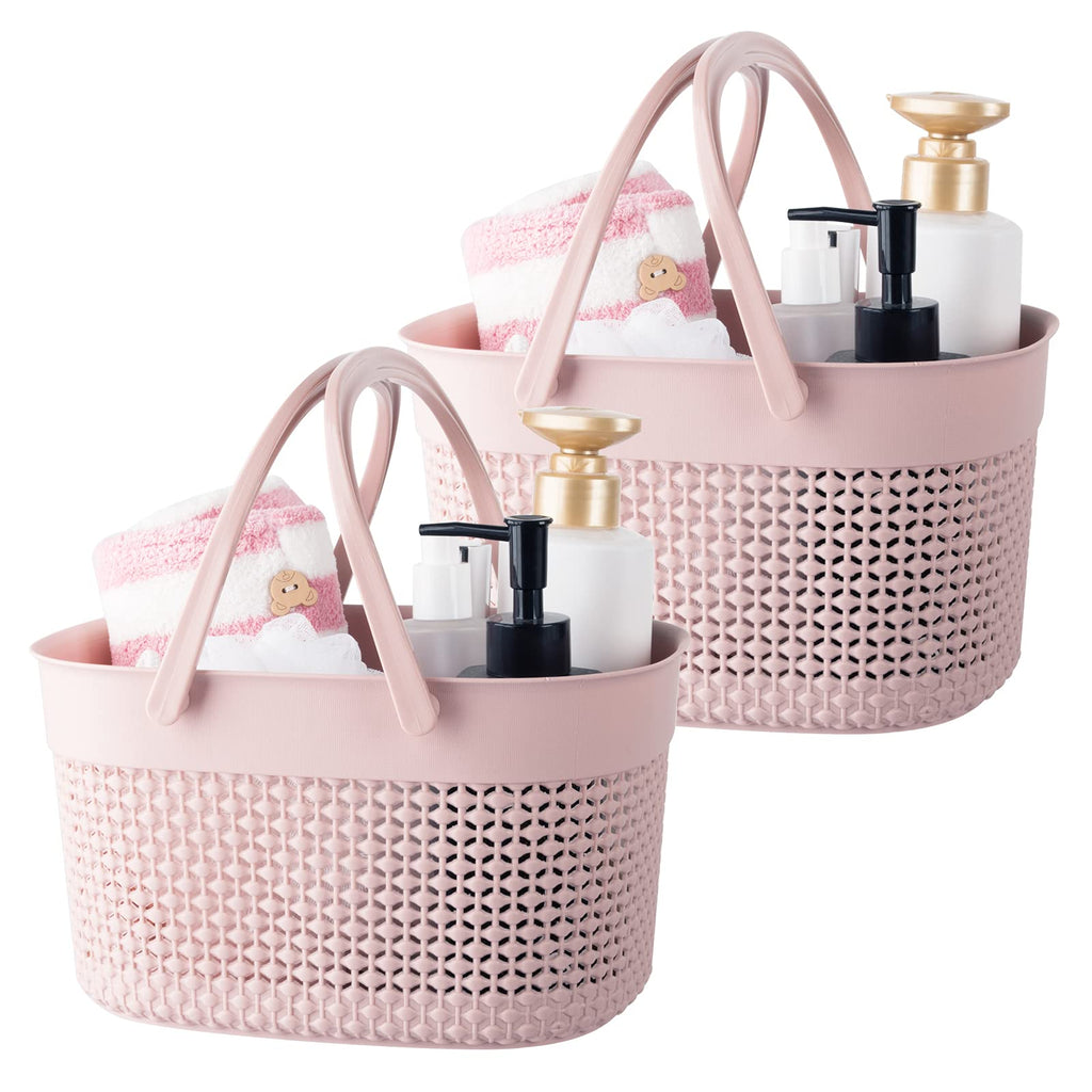 Blue Portable Plastic Shower Caddy Basket with Handles Multi-Purpose Storage Tote for Dorm Gym Camp Kitchen Bathroom
