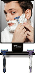 Tall Fogless Rustproof Shower Shaving Mirror Adjustable with Squeegee Impact Resistant Bathroom Accessory