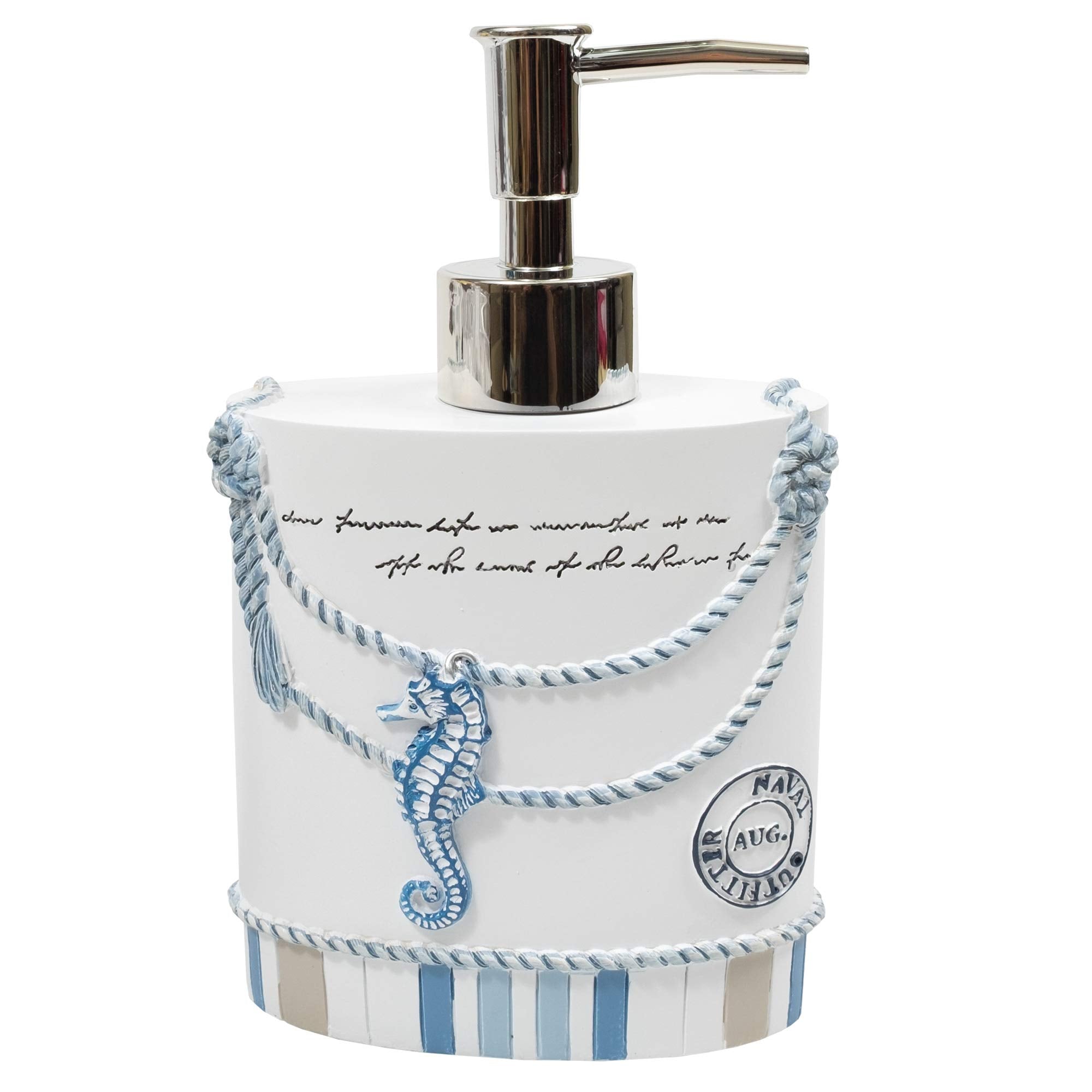 Sweet Home Collection 4-Piece Beach Life Modern Bathroom Accessory Set Bath Shower Tub Decor