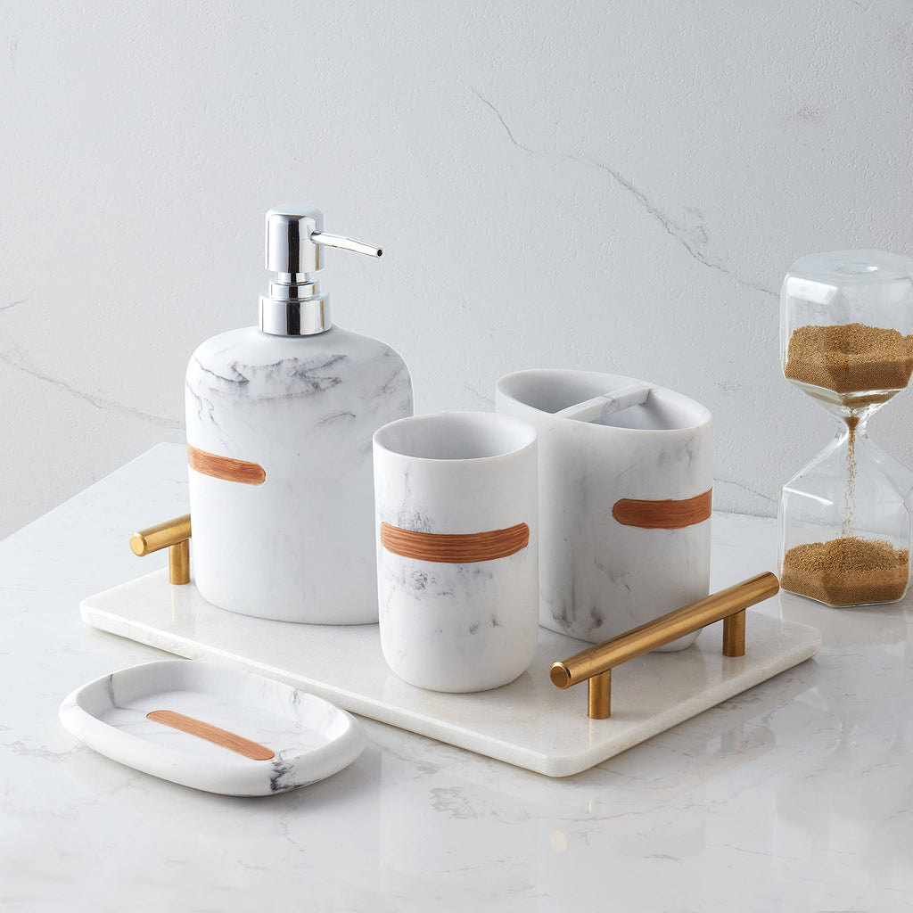 Sweet Home Collection 4-Piece Beach Life Modern Bathroom Accessory Set Bath Shower Tub Decor