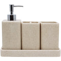 YMXYJM Bathroom Accessories Set, 4 Pcs Bathroom Accessory Set, Soap Dispenser, Toothbrush Holder, Qtip Holder Set, Bathroom Sets Complete, Bathroom Sink Set for Modern Home Decor, White