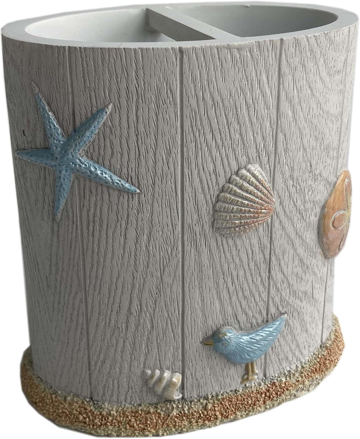 Sweet Home Collection 4-Piece Beach Life Modern Bathroom Accessory Set Bath Shower Tub Decor