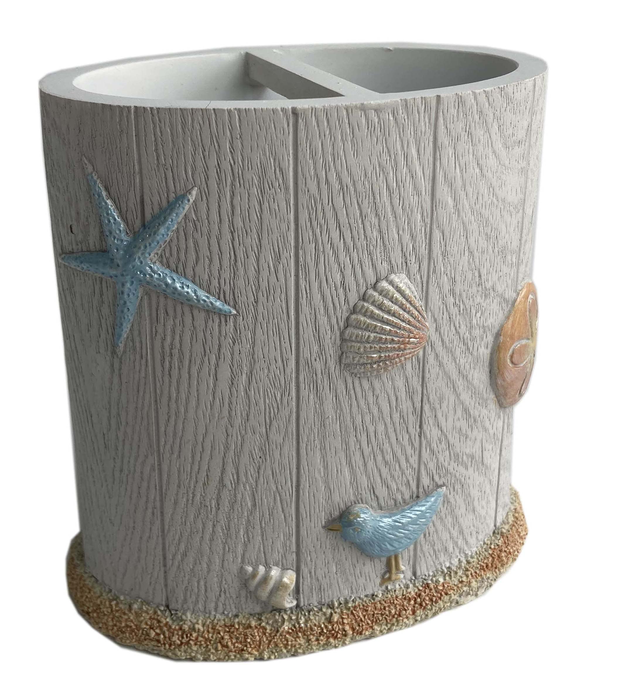 Sweet Home Collection 4-Piece Beach Life Modern Bathroom Accessory Set Bath Shower Tub Decor